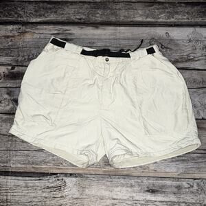 Sportif Belted Mens Size XL Fishing Hiking Cargo Shorts Beige 100% Nylon